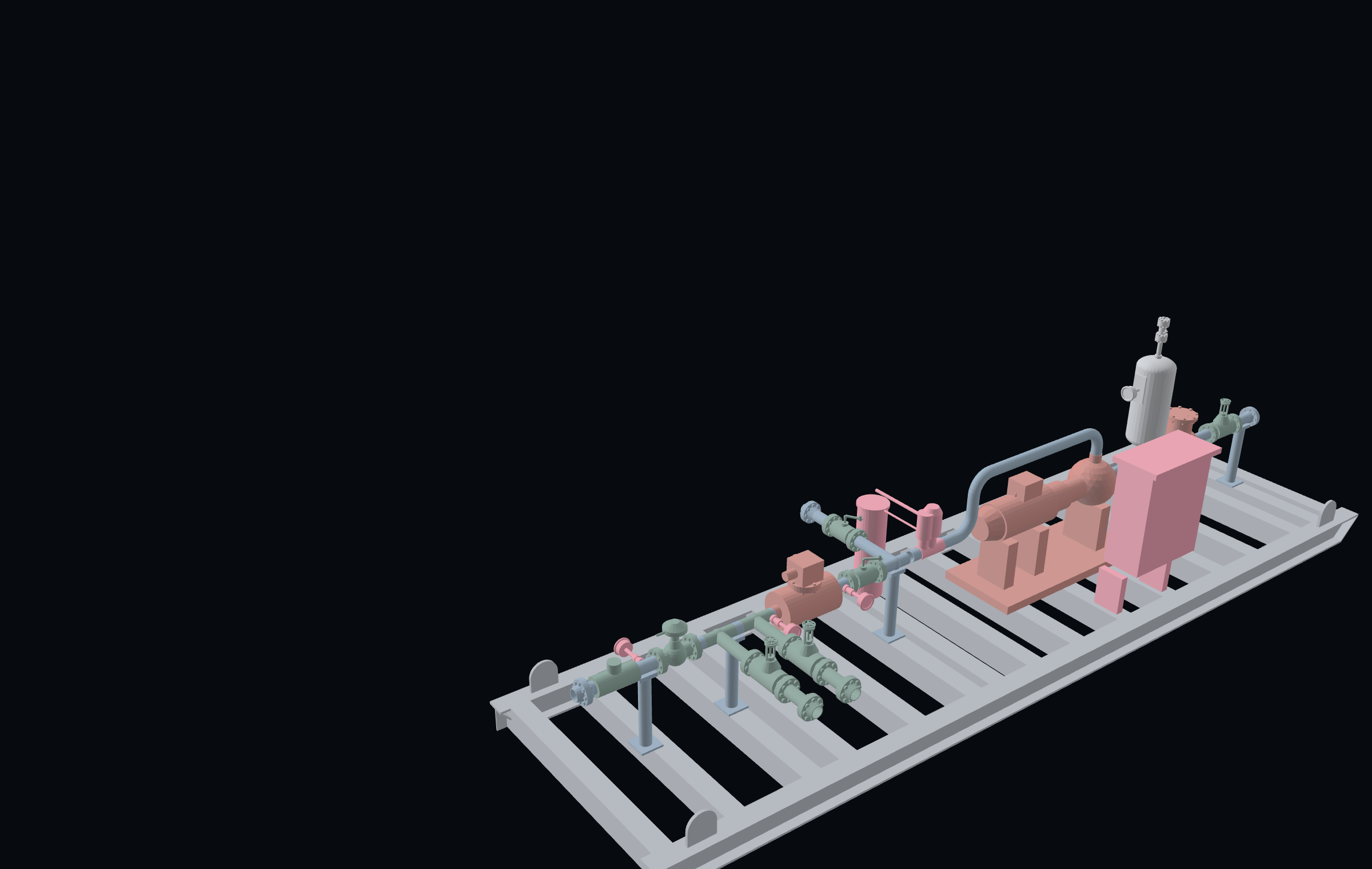 Sectioned view of the LC0400 LACT Custody Transfer Skid mechanism