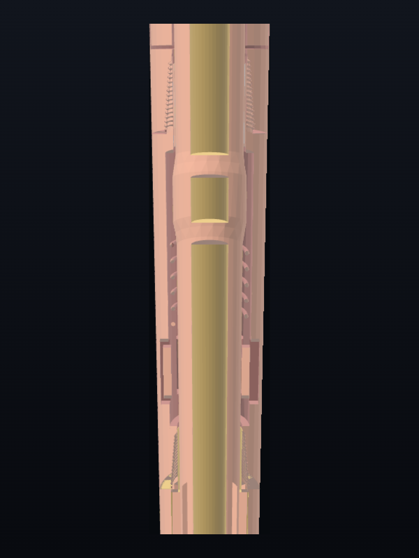 Sectioned view of the MJ850 Mechanical Drilling Jar mechanism