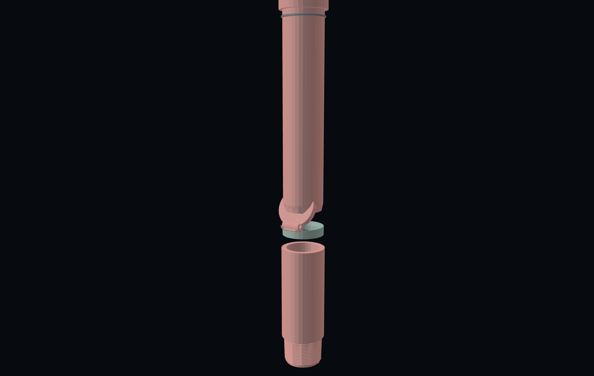 Sectioned view of the SV550 Tubing-Retrievable Subsurface Safety Valve mechanism